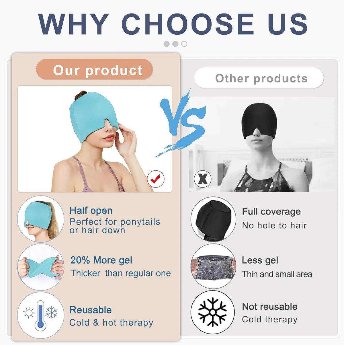 Krioskart— Hot & Cold Headache & Migraine Relief Cap
